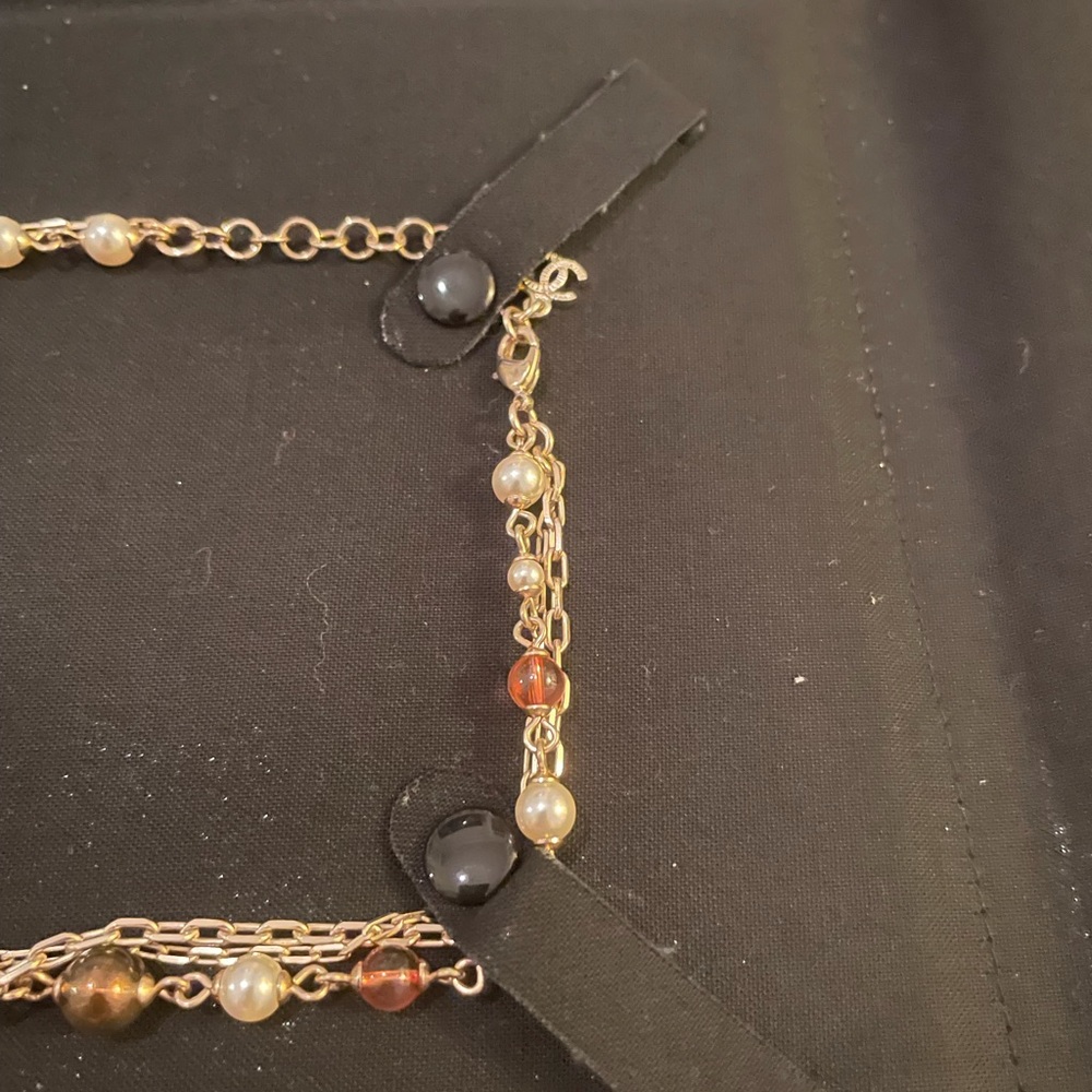 Chanel Faux Pearl + Resin Bead Necklace - Picture 9 of 11